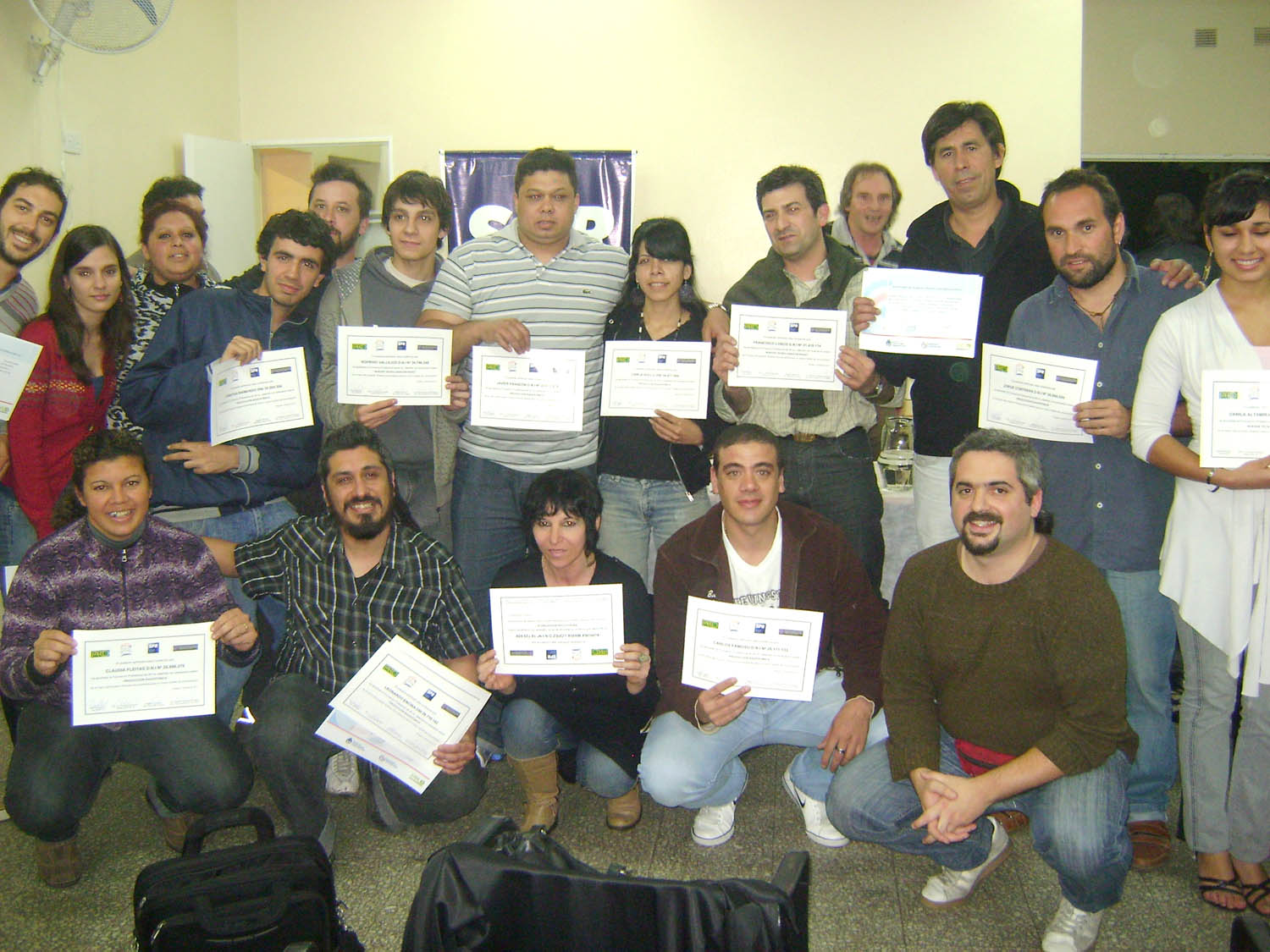 Los participantes de los talleres en Rosario